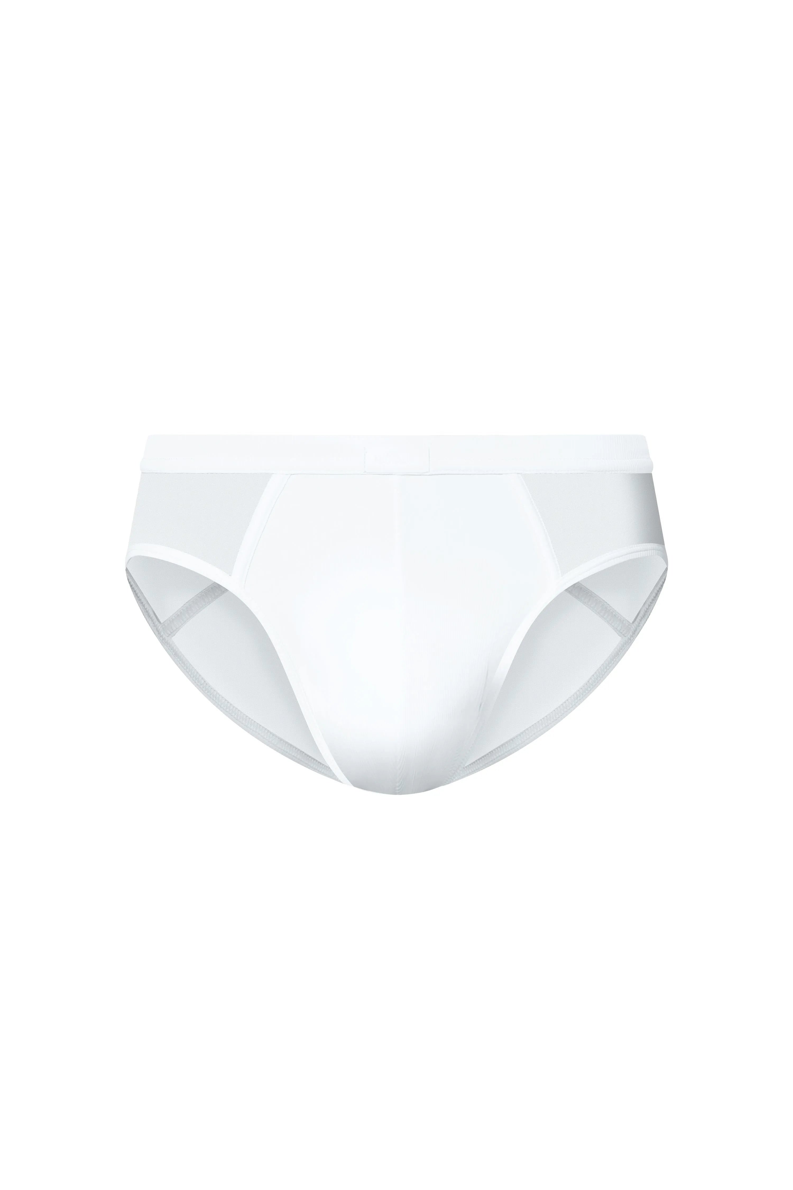 Sleep Mesh-Panel Brief (White)