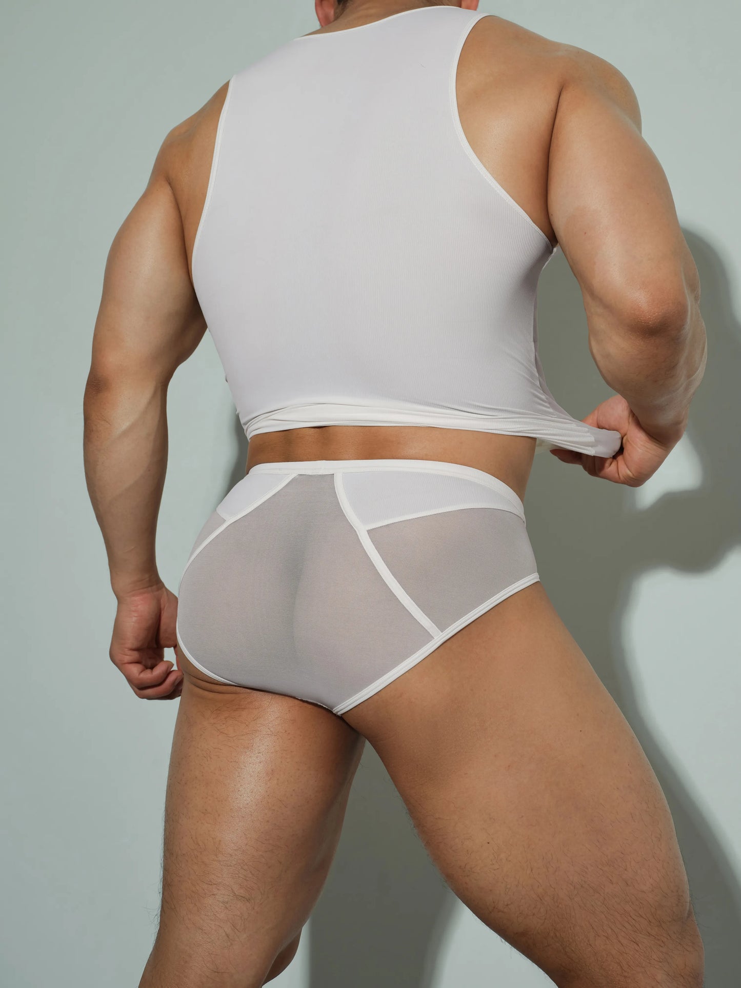 Sleep Vest & Brief Set (white)