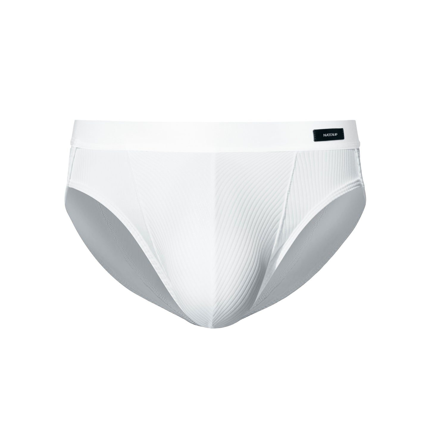 Sparkling Ribbed High-Cut Brief (White)