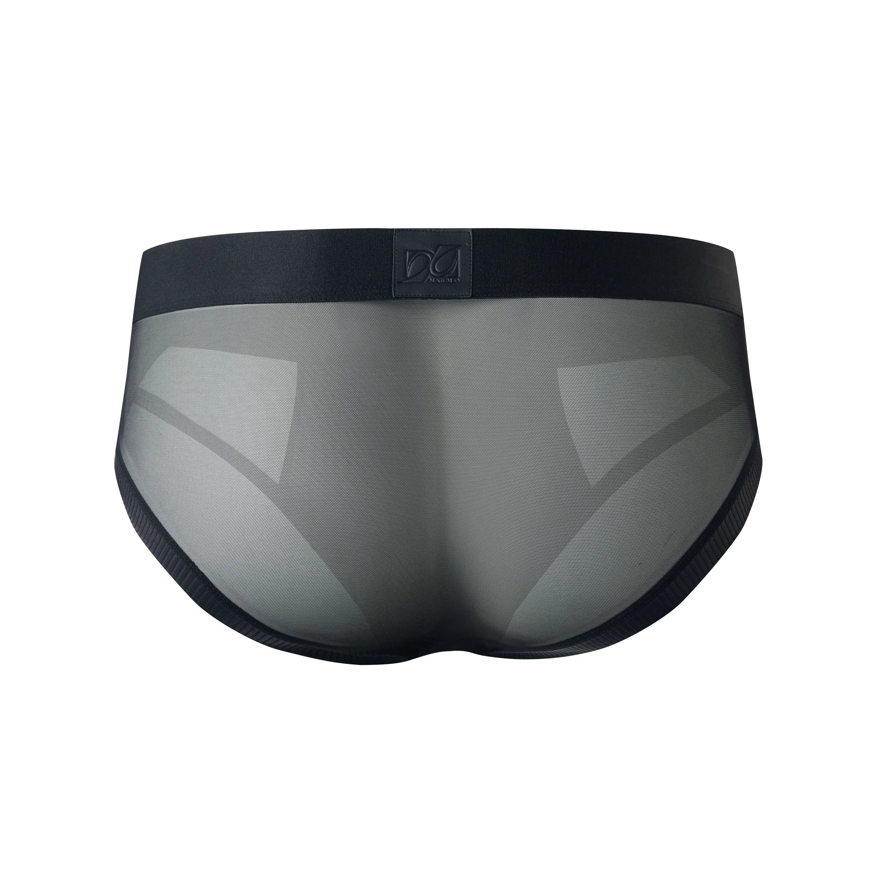 Sparkling-Ribbed Mesh Brief