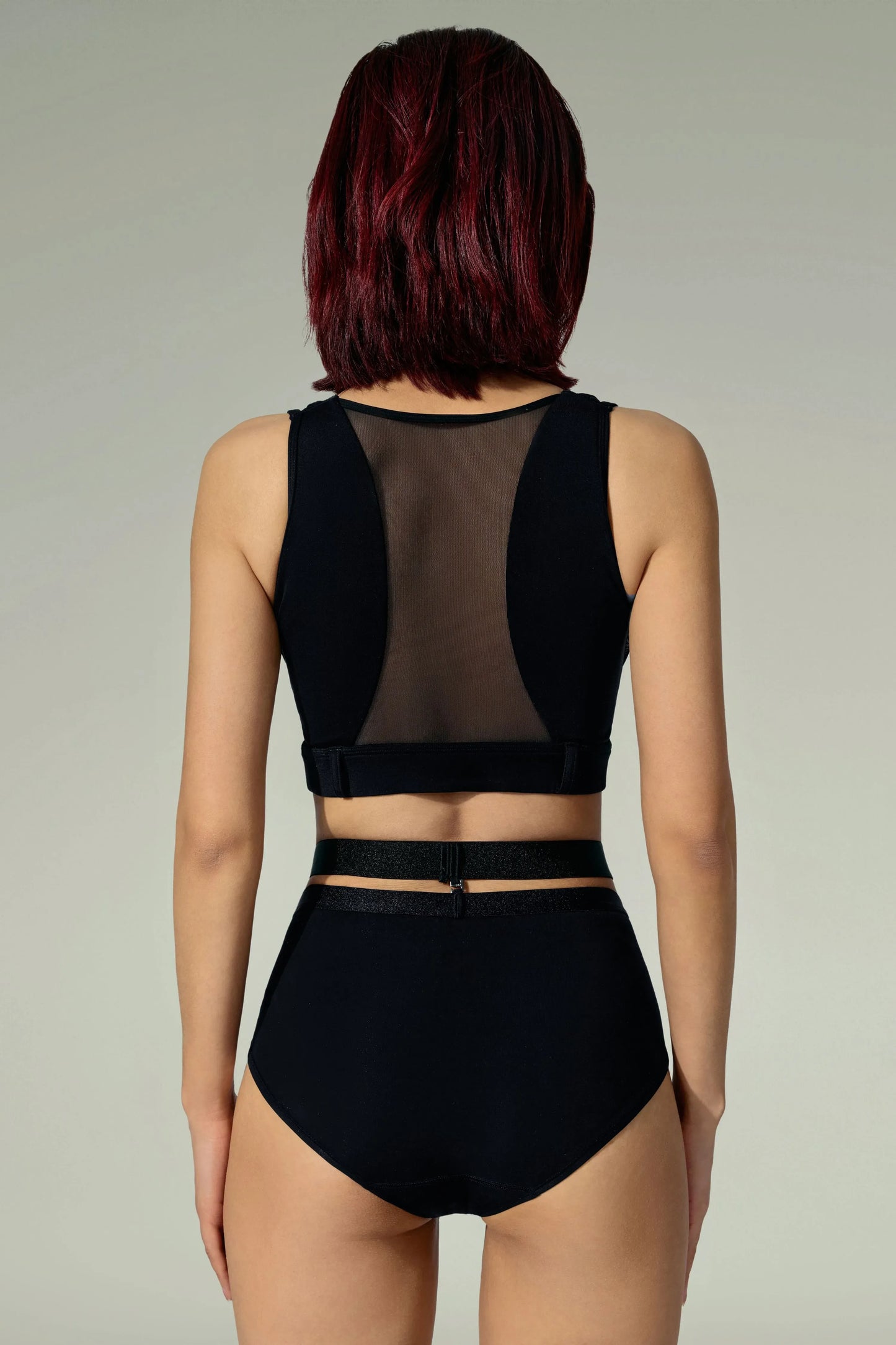 Sports Bra & Lizard Pattern Belt