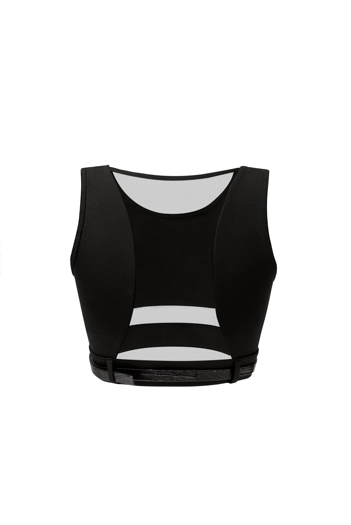 Sports Bra & Lizard Pattern Belt