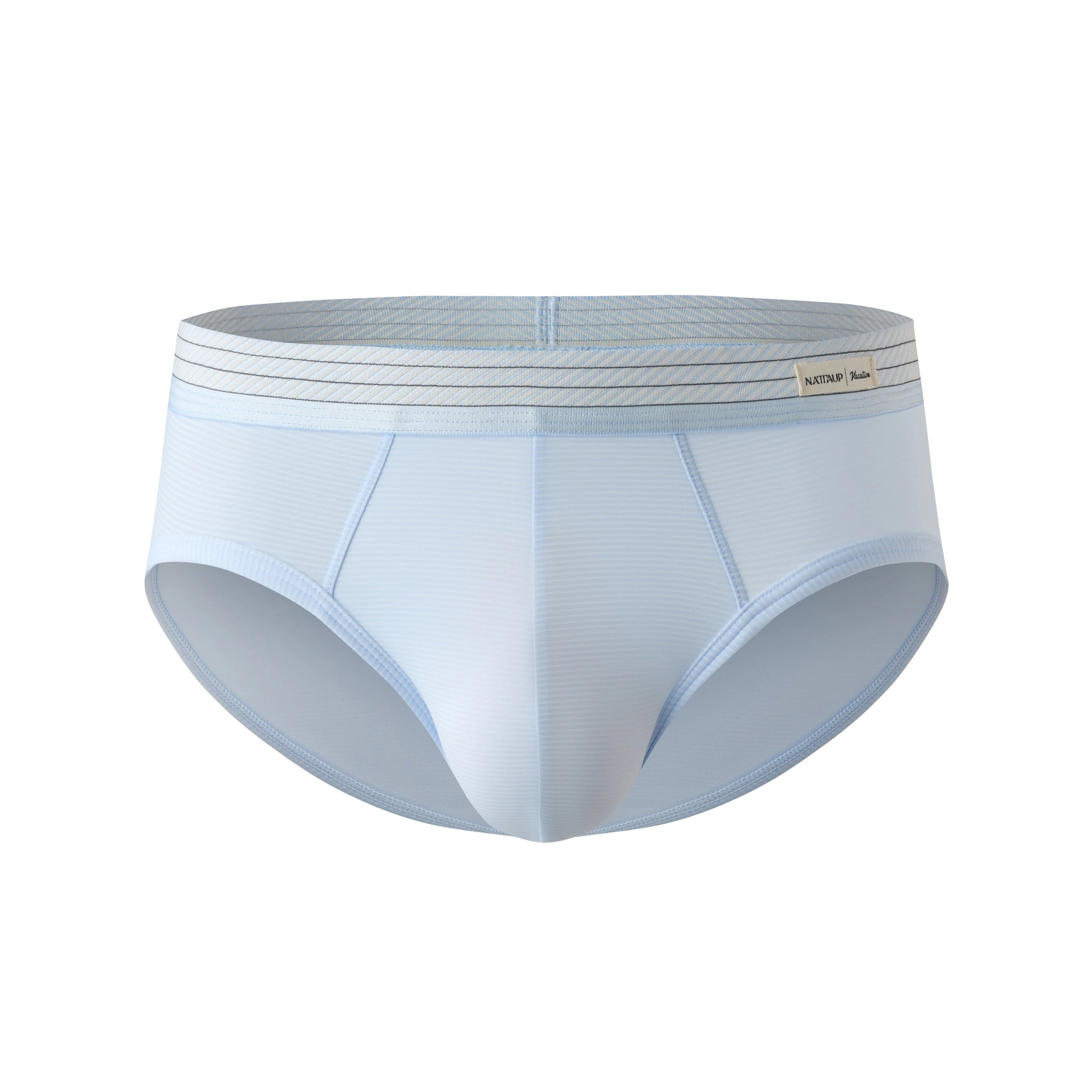 Striped Briefs*2 (Sand White+Shoal Blue)
