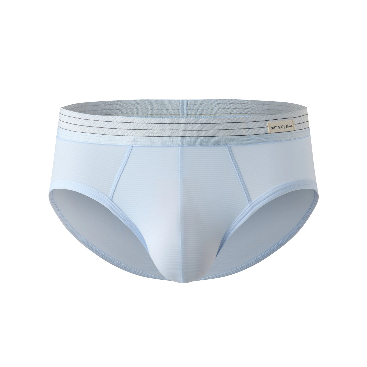 Striped Briefs*2 (Sand White+Shoal Blue)