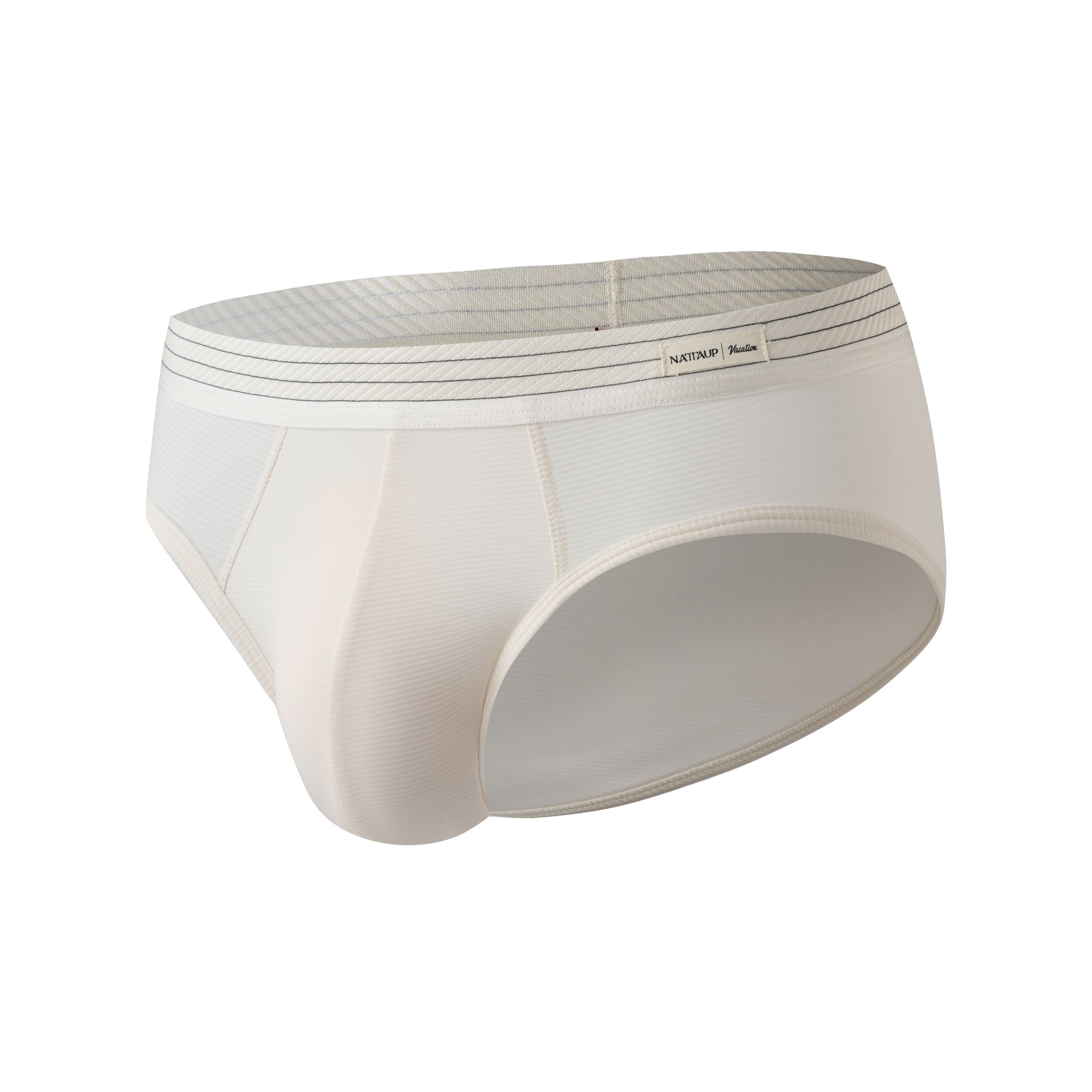 Striped Briefs*2 (Sand White+Shoal Blue)