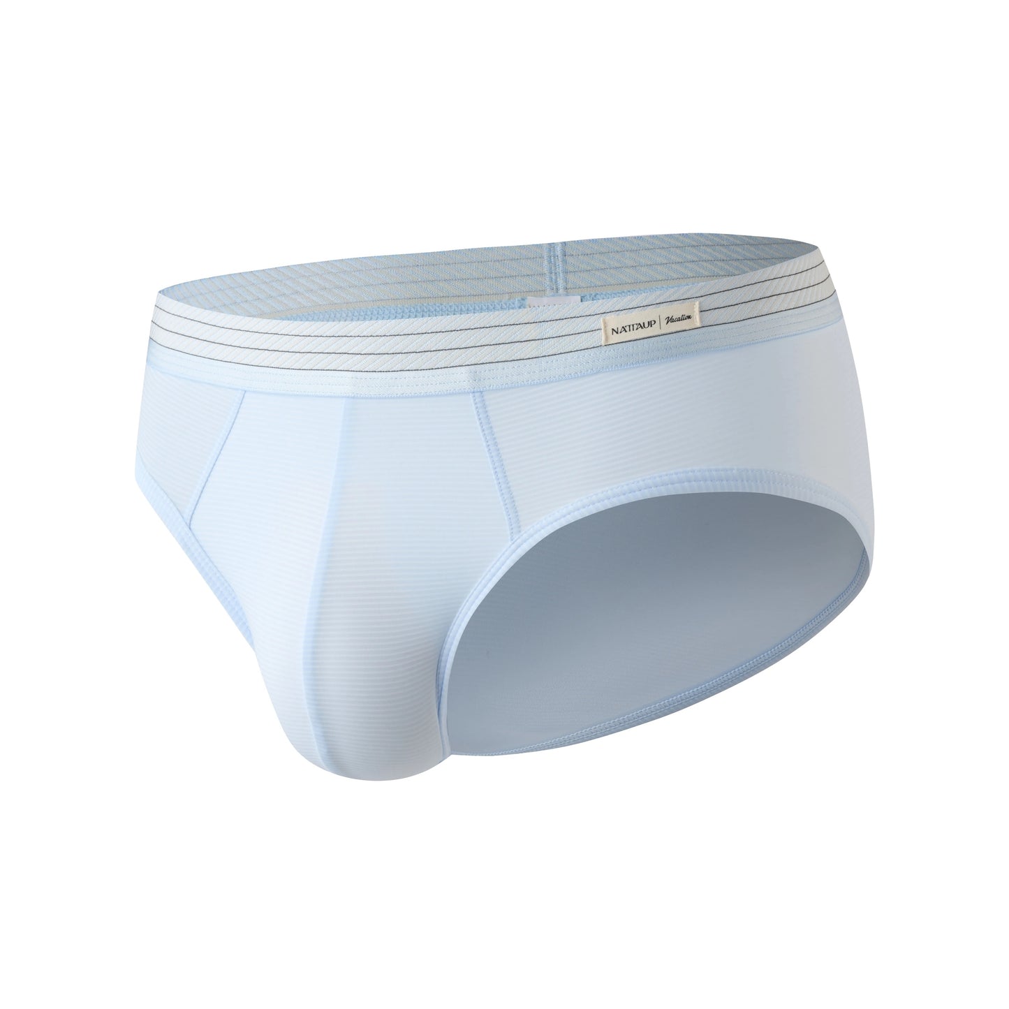 Striped Briefs*2 (Sand White+Shoal Blue)
