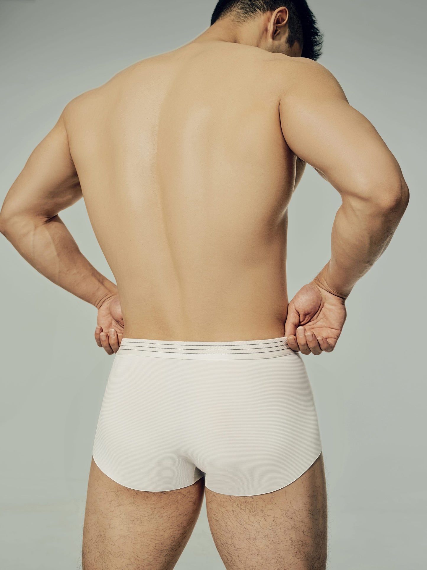 Striped Trunk & Brief (Sand White)