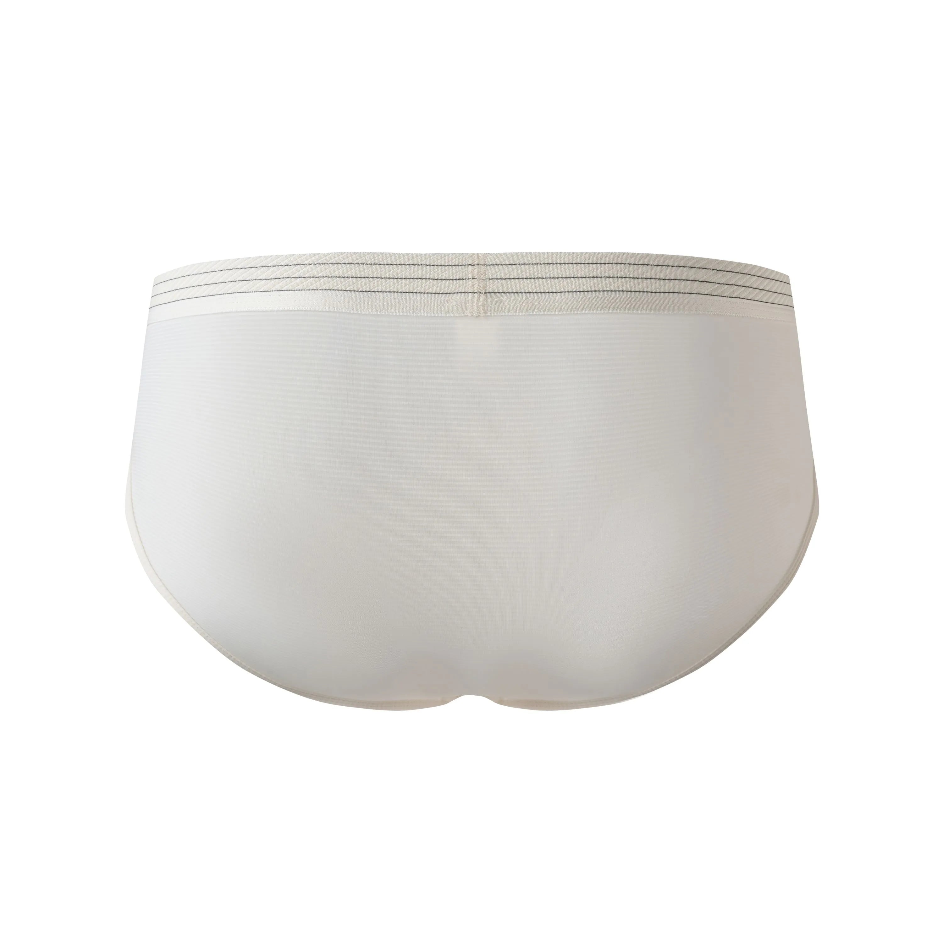 Striped Trunk & Brief (Sand White)