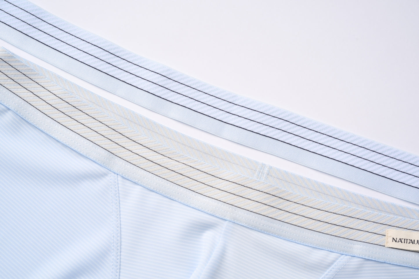 Striped Trunks*2 (Sand White+Shoal Blue)
