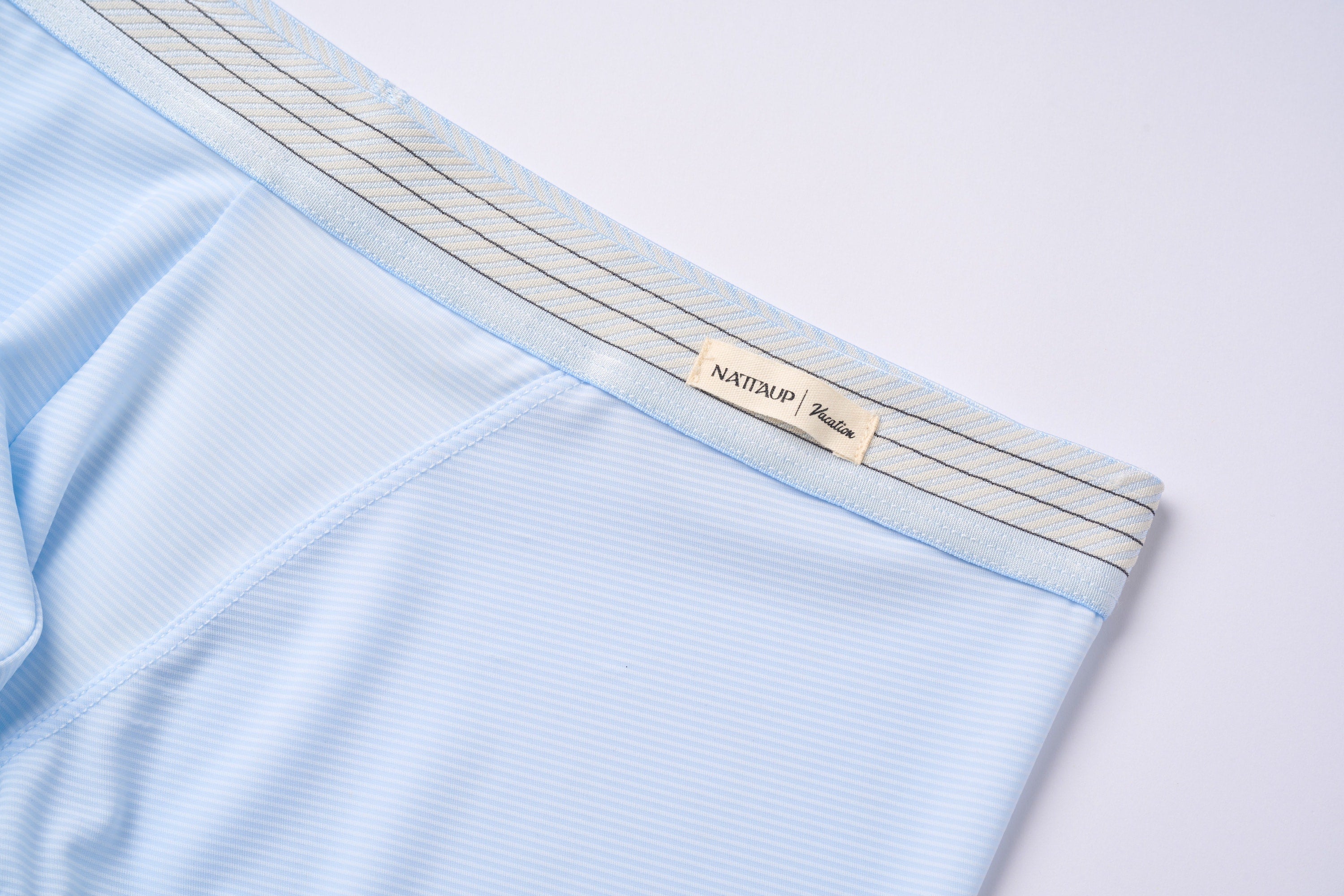 Striped Trunks*2 (Sand White+Shoal Blue)
