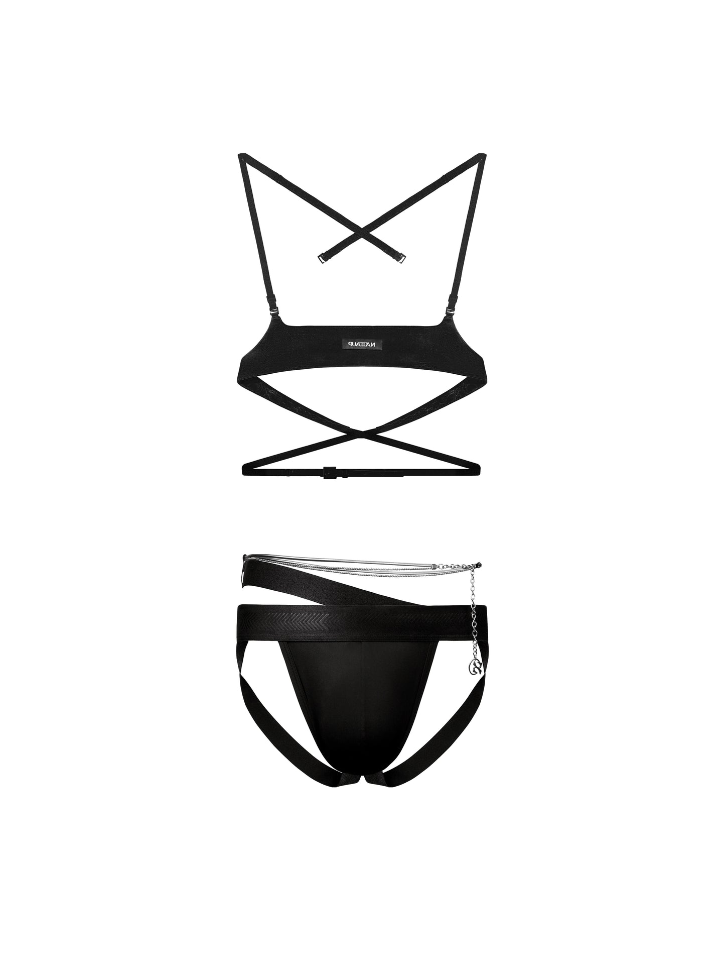 Asymmetric Harness & Detachable Double-Waist Jockstrap Set