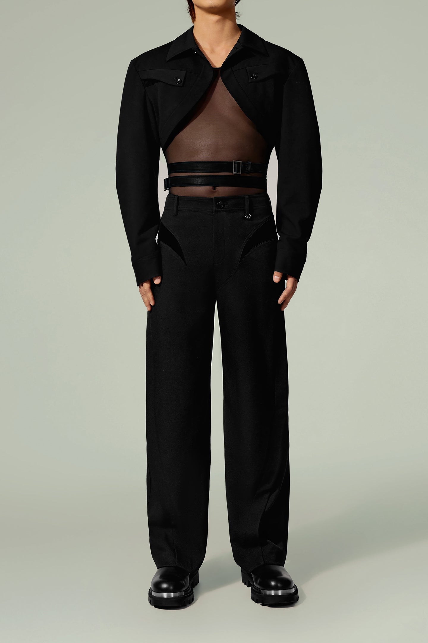 Sustain Series - Exposed Thong & Faux Leather Belt