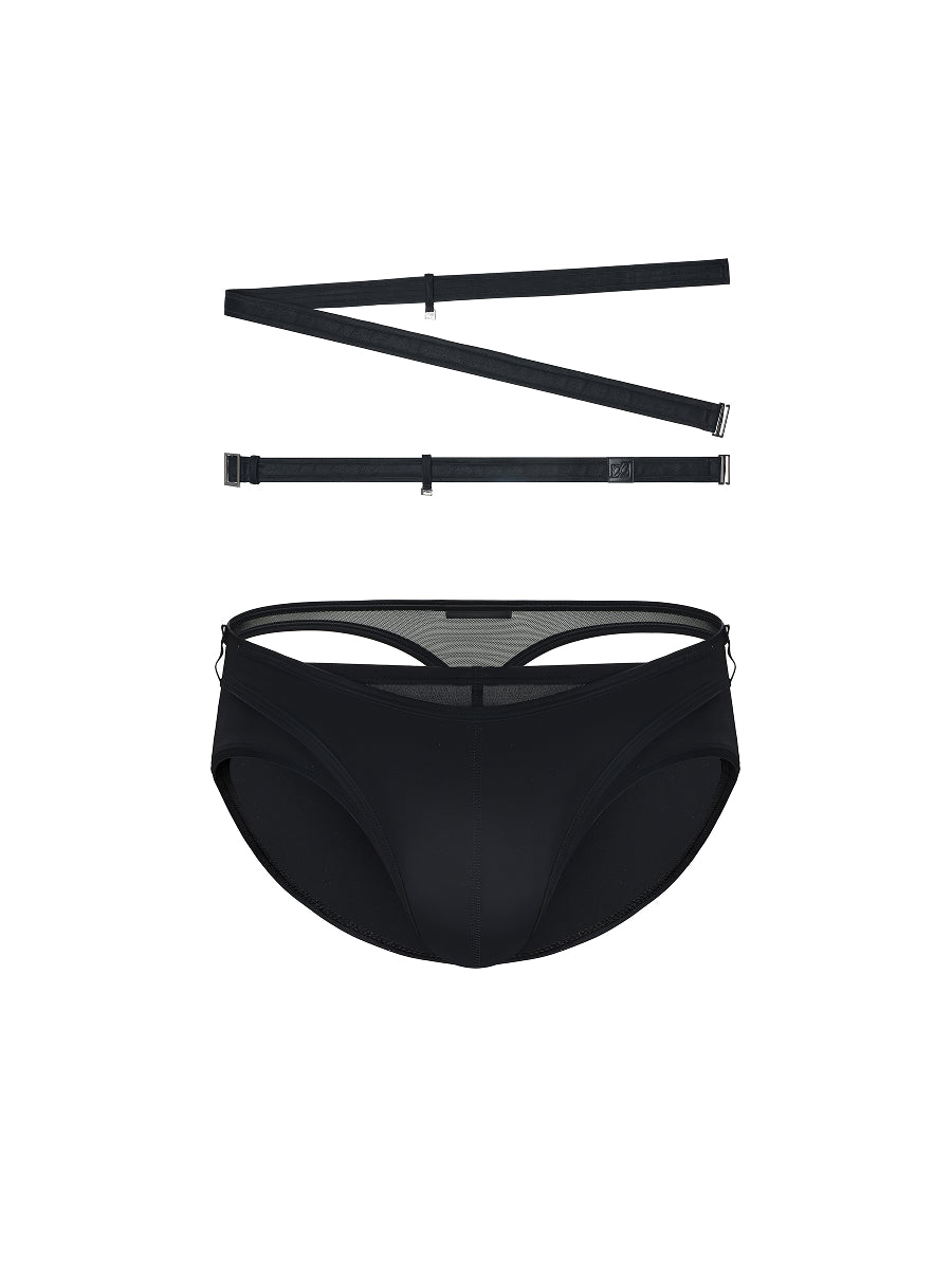 Sustain Series - Exposed Thong & Faux Leather Belt