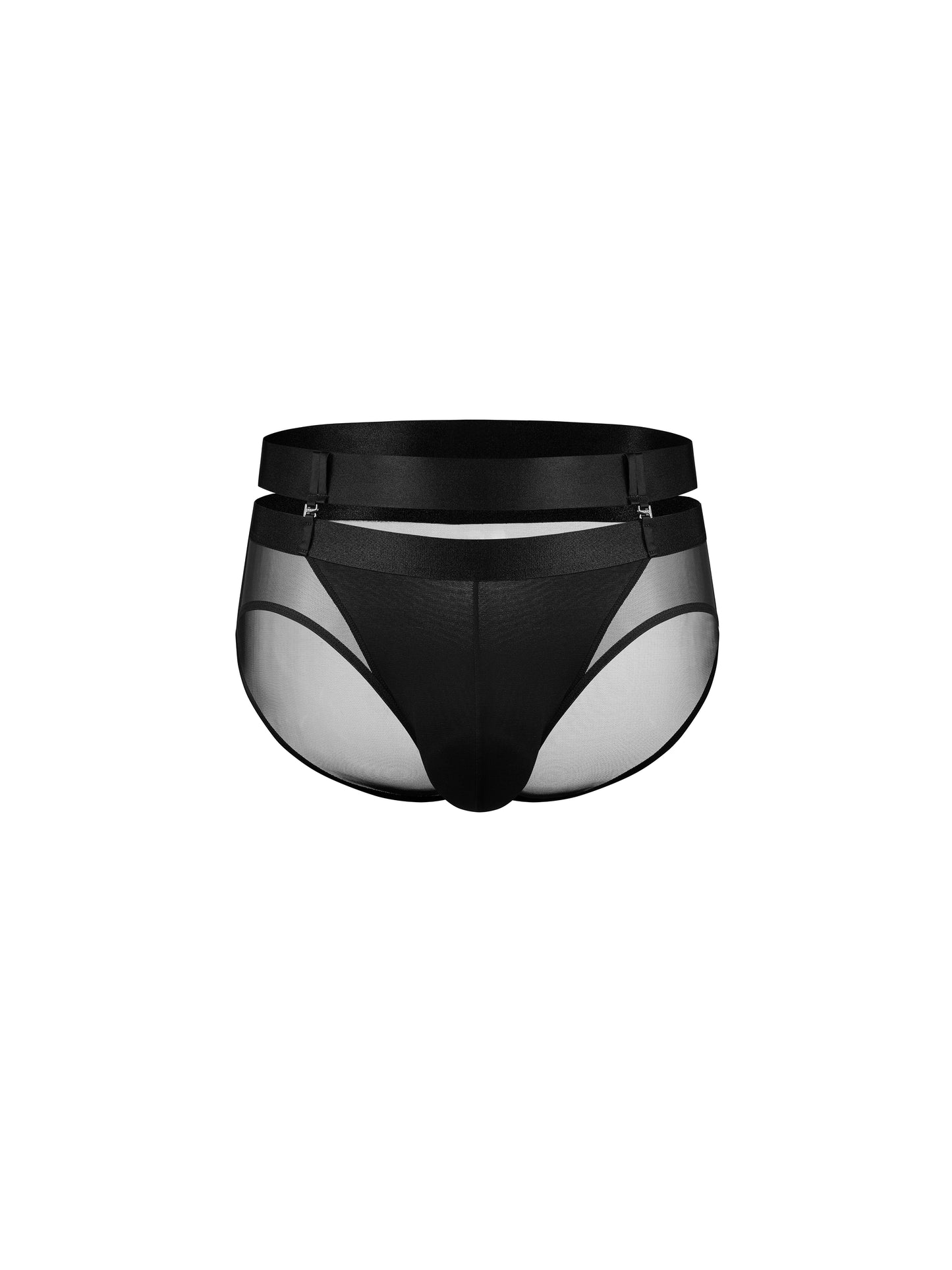 Full-Band Mesh Brief with Interchangeable Belt Accessories