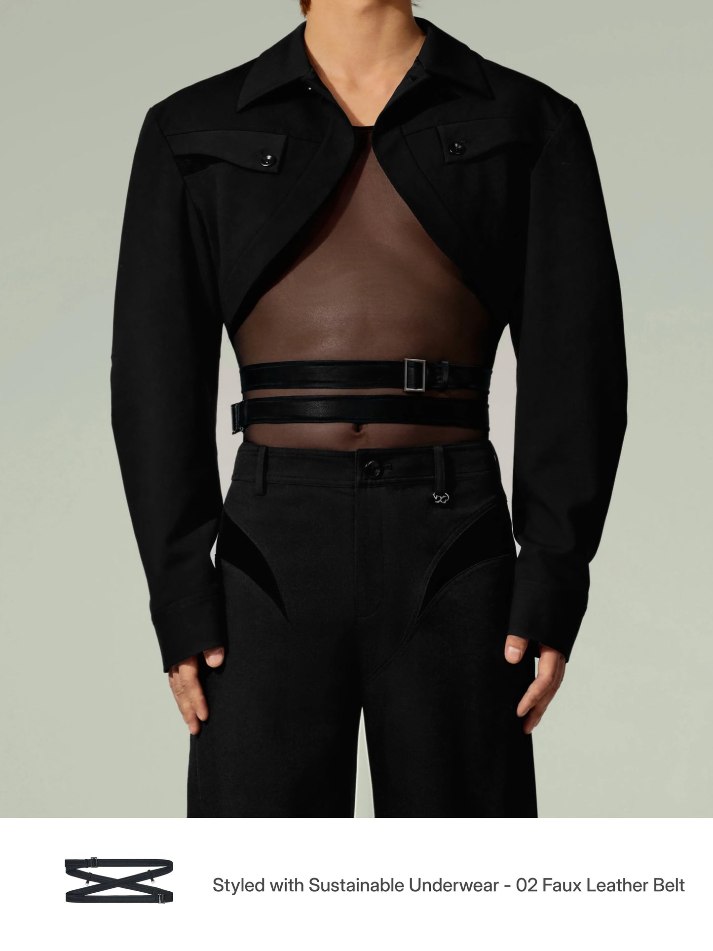 FB Mesh Brief with Belt Accessories
