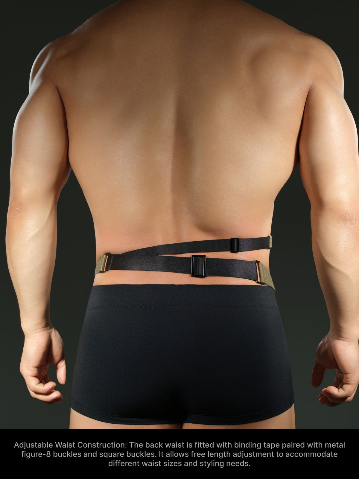 Techwear Wide Strap Half-Wrap Accessory & Partial Band Underwear Set