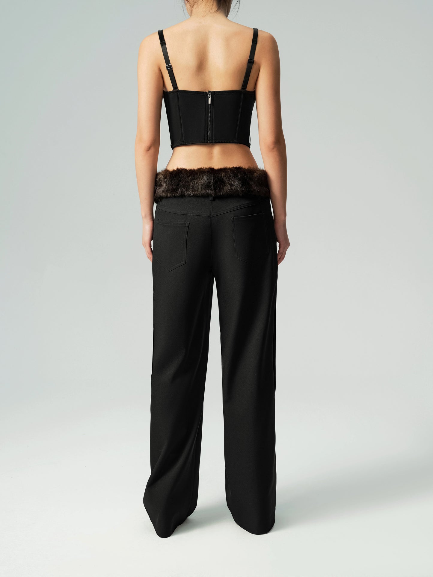 Bone Structured Bra & Faux Fur Bra Accessory Set