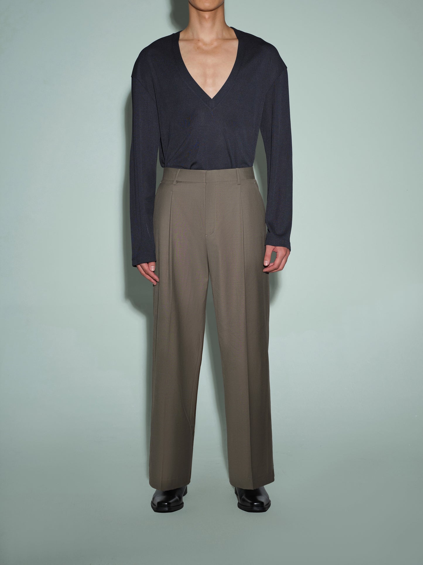 V-Neck Knitted Overshirt