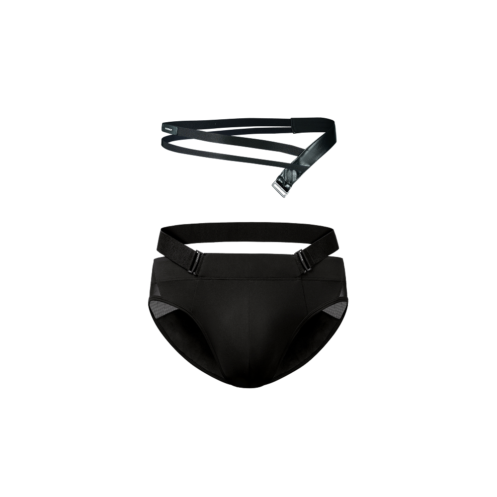 V-Shaped Asymmetrical Half-Waist Harness Accessory and Partial Band Underwear Set — image 18