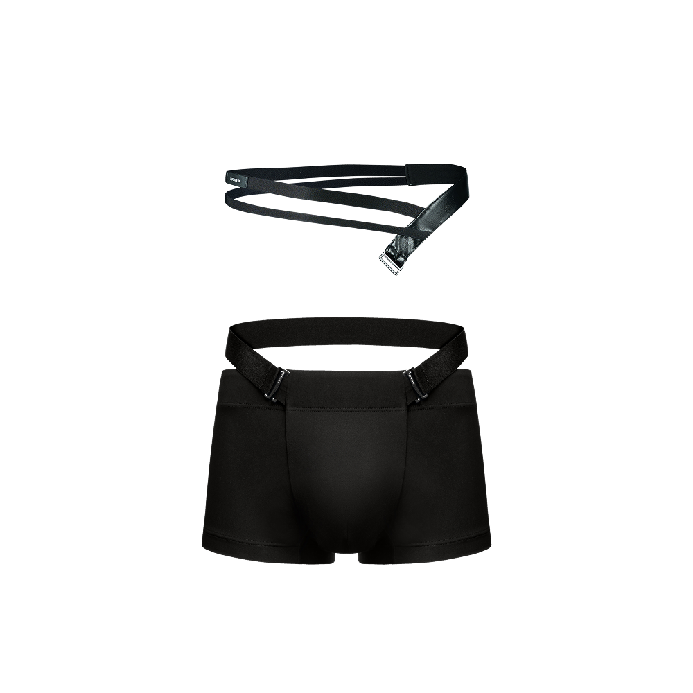 V-Shaped Asymmetrical Half-Waist Harness Accessory and Partial Band Underwear Set — image 19