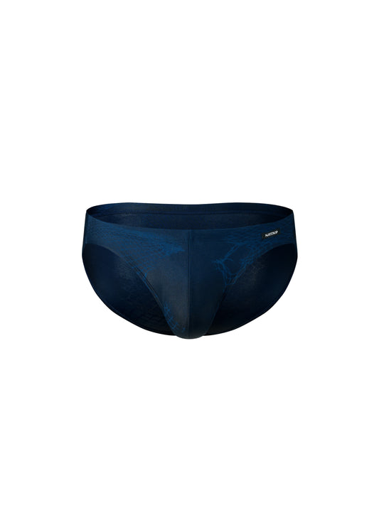 Water-Reveal Distressed Mesh Swim Brief