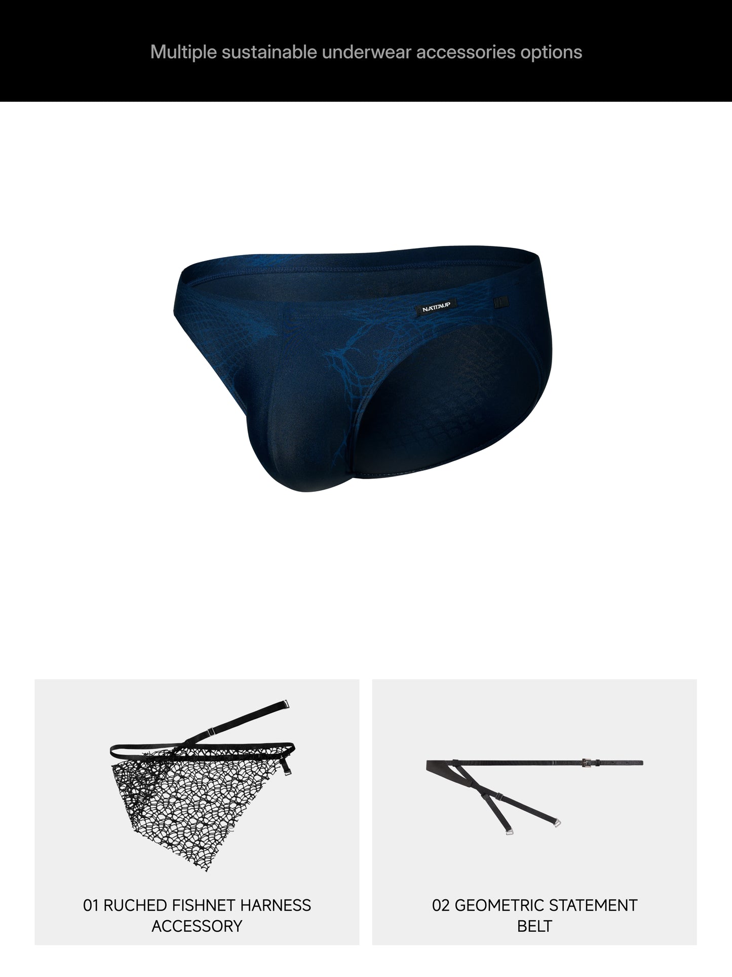 Water-Reveal Distressed Mesh Swim Brief