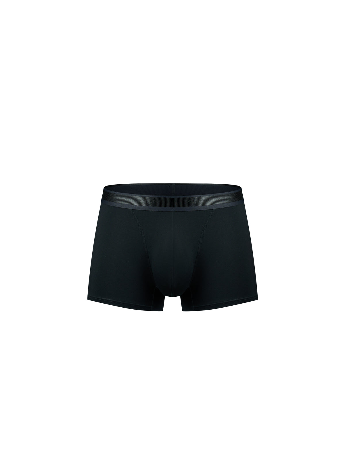 Wet-Look Ribbed Waistband Trunk