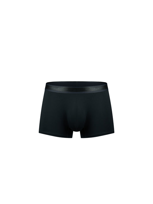 Wet-Look Ribbed Waistband Trunk