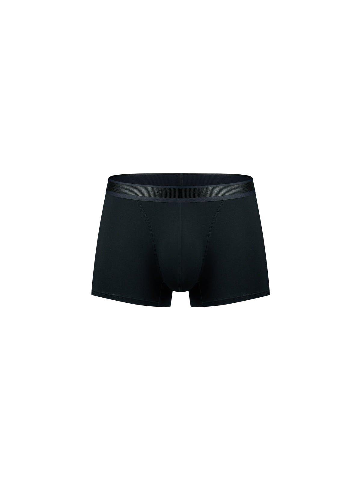 Wet-Look Ribbed Waistband Trunk