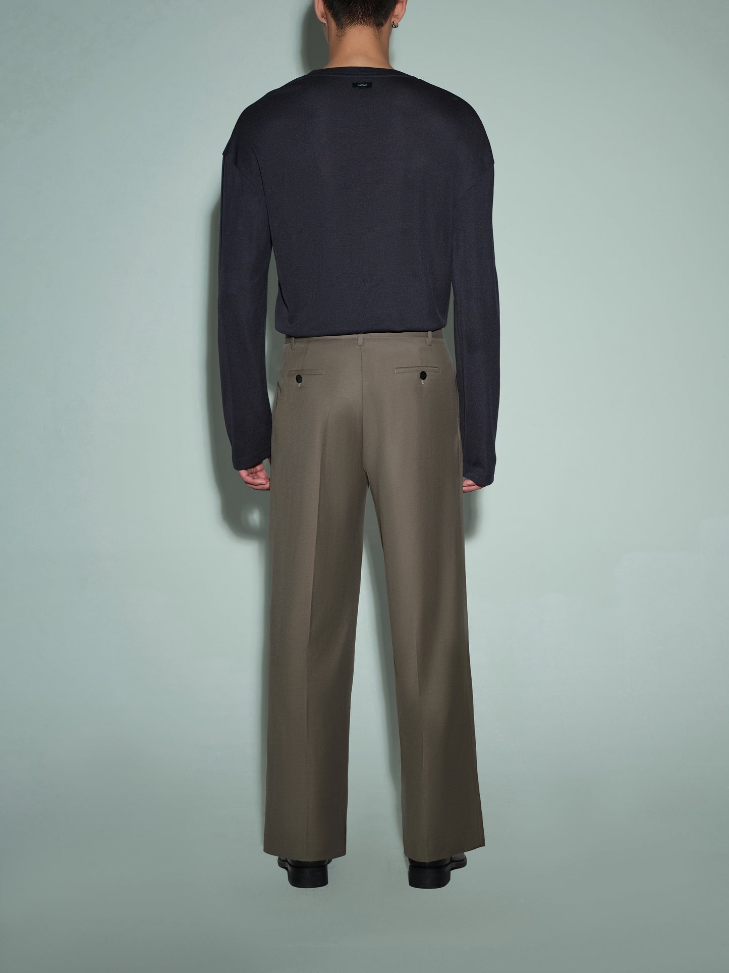 Wool Trouser with Removable Cincher  & Adjustable Wool Waist Cincher